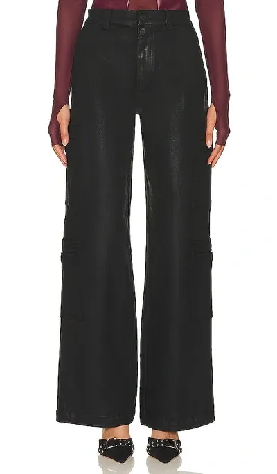 Hudson Jeans High Rise Wide Leg Cargo Pant In Black