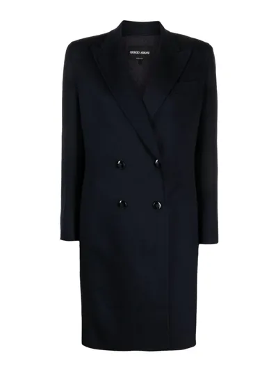 Giorgio Armani Coat In Blue