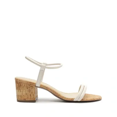 Schutz Gimenez Mid Deluxe Nappa Sandal In Pearl