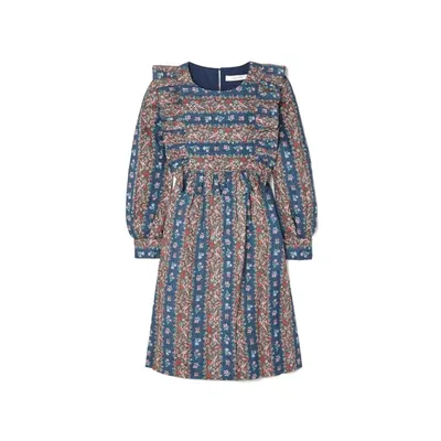 See By Chloé Deva Printed Linen Midi Dress In Multicolor