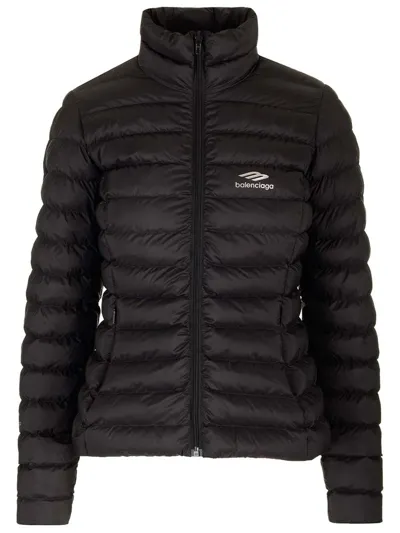 Balenciaga 3b Sports Icon Puffer Jacket In Black