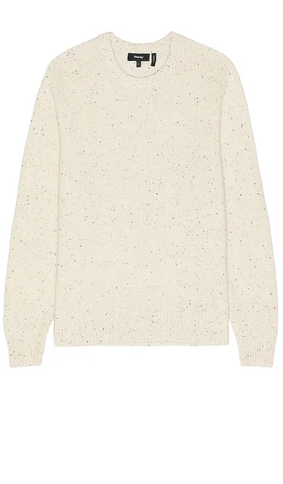 Theory Dinin Woolcash Donegal Sweater In Cream Multi