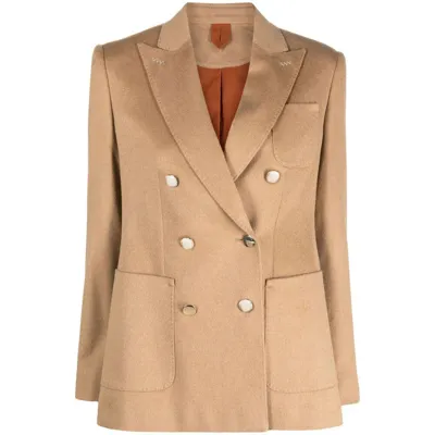 Max Mara Camel-wool Piombo Blazer In Neutrals