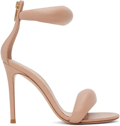 Gianvito Rossi Beige Bijoux Heeled Sandals In Peach