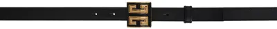 Givenchy Black 4g Belt In 001 Black