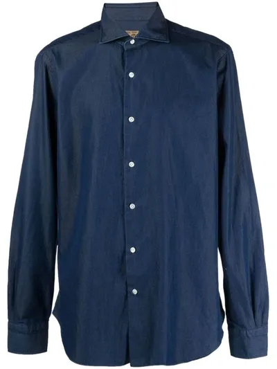 Barba Denim Shirt Clothing In Blue