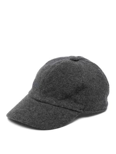 Missoni Cashmere Baseball Cap In Grey