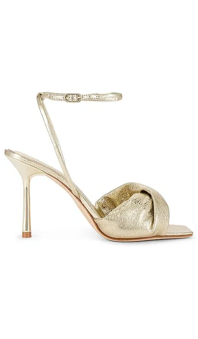 Studio Amelia Gold Twisted 90 Heeled Sandals In Gld