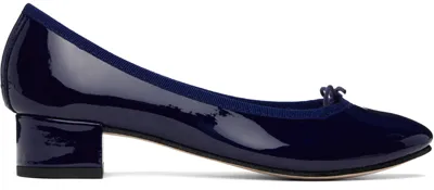 Repetto Navy Camille Heels In 851 Classique