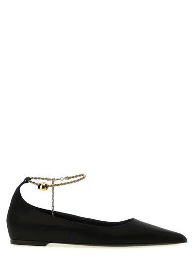 Ferragamo Dada Flat Shoes In Black