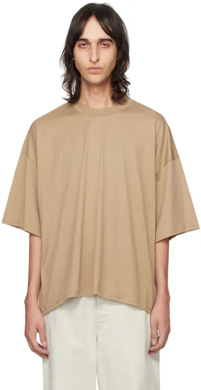 Studio Nicholson Beige Piu T-shirt In Sand