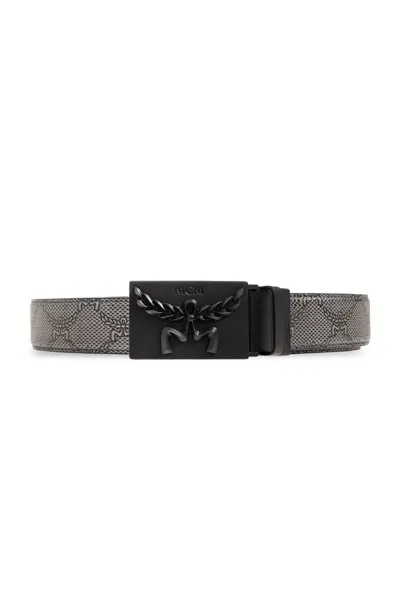 Mcm Himmel Reversible Belt In Grey