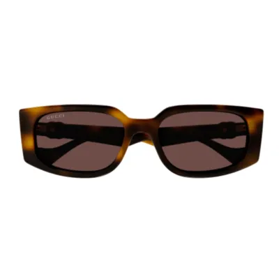 Gucci Eyewear Rectangular Frame Sunglases In Multi