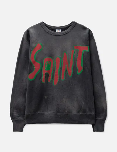 Saint Michael Mx6 Crewneck Sweatshirt In Black