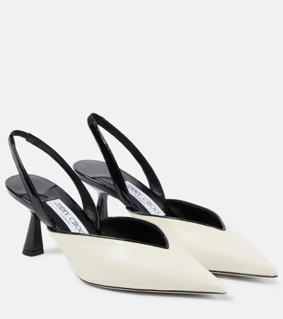 Jimmy Choo Maryanne Sb 65 Leather Slingback Pumps In Schwarz