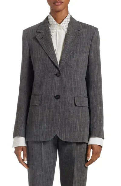 Golden Goose Journey Single-breasted Wool-blend Jacket In Greywhite