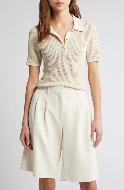 Rag & Bone Women's Viola Knit Polo In Turtledove