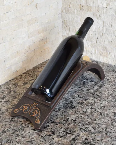 Hanamint Indoor/outdoor Wine Bottle Holder In Golden Bronze