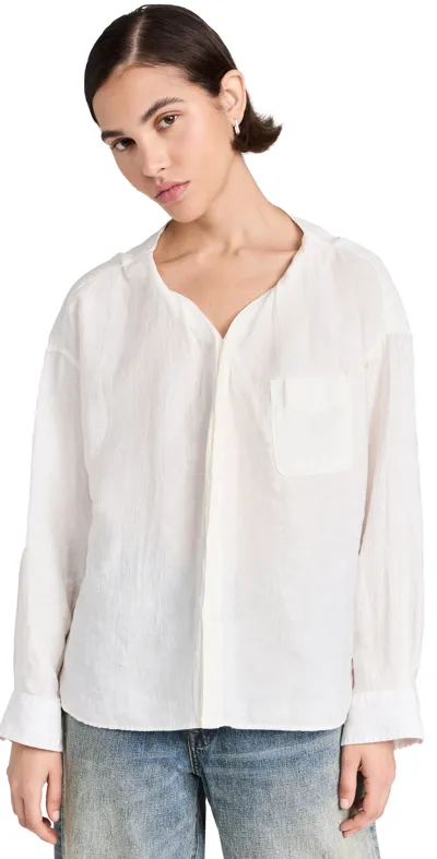 R13 Twisted Neck Shirt White