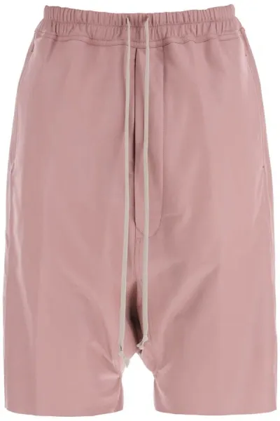 Rick Owens Bermuda In Pelle In Pink