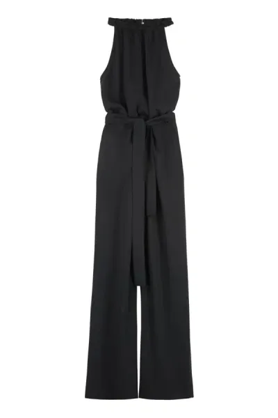 P.a.r.o.s.h Wide-leg Pants Jumpsuit In Black