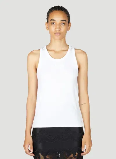 Rabanne Logo Tank Top In White