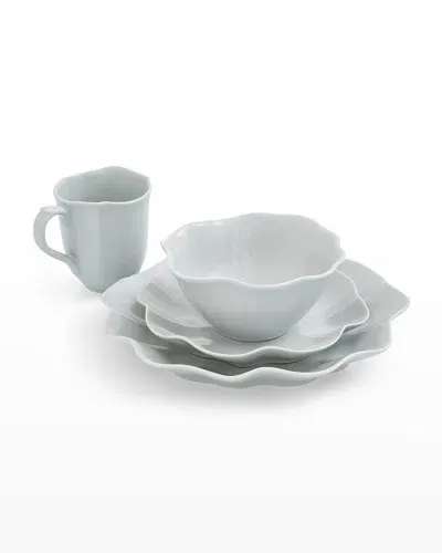 Portmeirion Sophie Conran Floret 4-piece Place Setting In Dove Grey