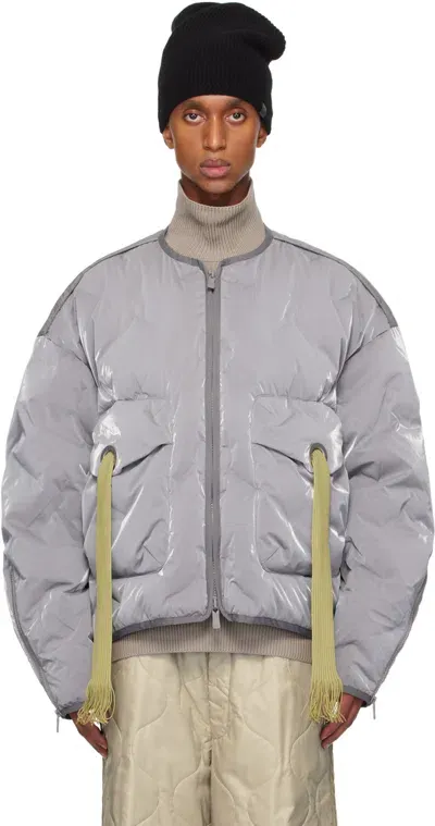 A. A. Spectrum Gray Cyberen Ii Down Jacket In Graphite