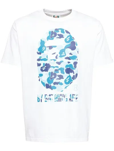 A Bathing Ape Logo-print Cotton T-shirt In White