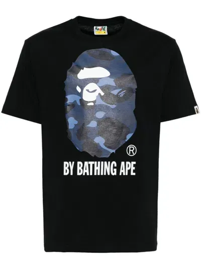 A Bathing Ape Logo-print T-shirt In Black