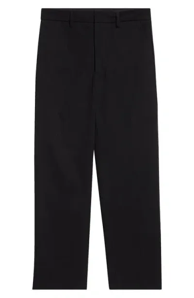 Acne Studios Straight Leg Twill Trousers In Black