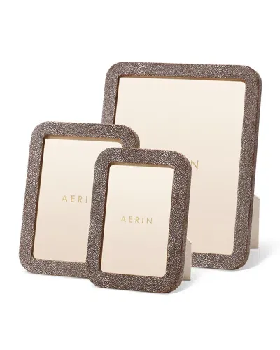 Aerin Modern Shagreen Frame 8 X 10 In Chocolate