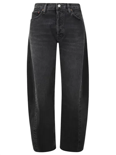 Agolde Luna Pieced Jean In Possess In Black