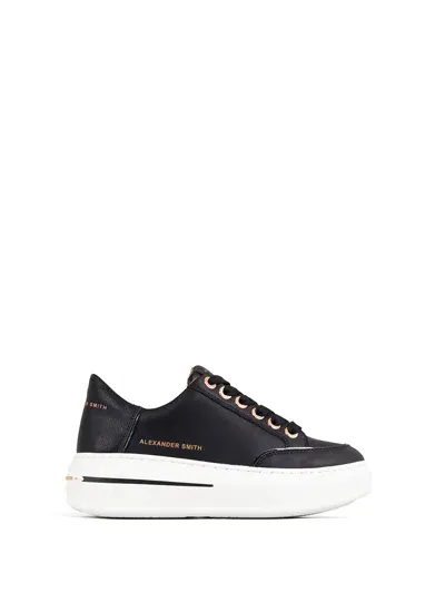 Alexander Smith Lancaster Sneaker In Black Leather In Nero