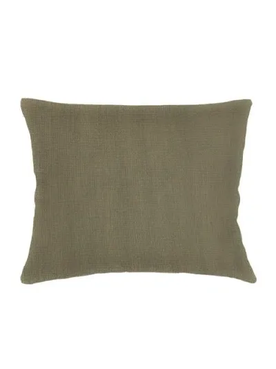 Anaya So Soft Linen Dutch Euro Pillow Down Alternative Insert In Olive Green