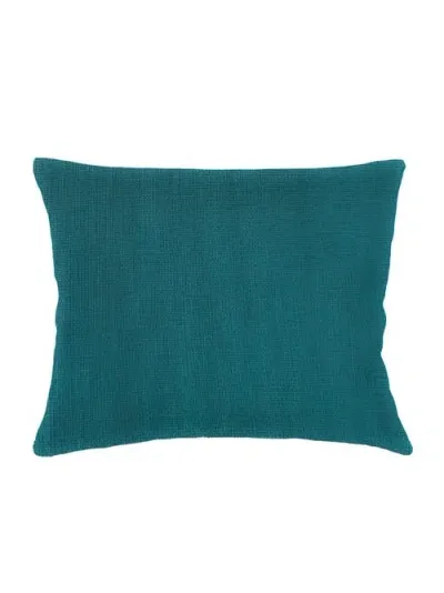 Anaya So Soft Linen Dutch Euro Pillow Down Insert In Peacock Blue