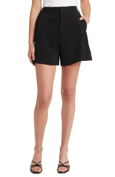 & Other Stories High Waist Shorts In Black Dark