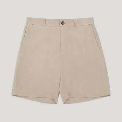 Asket The Linen Shorts Sand In Brown