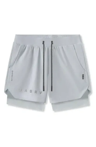 Asrv Tetra-lite™ 5-inch 2-in-1 Lined Shorts In Slate Grey Reflective Classic