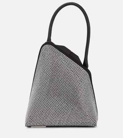 Attico Sunset Mini Crystal-embellished Tote Bag In Silver