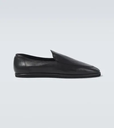 Auralee Leather Loafers In Black