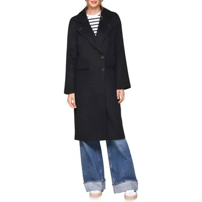 Avec Les Filles Walker Raglan Coat In Black