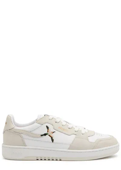 Axel Arigato Dice Lo Embroidered Leather Sneakers In Off White