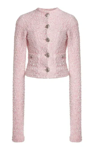 Balenciaga Cropped Cardigan In Pink