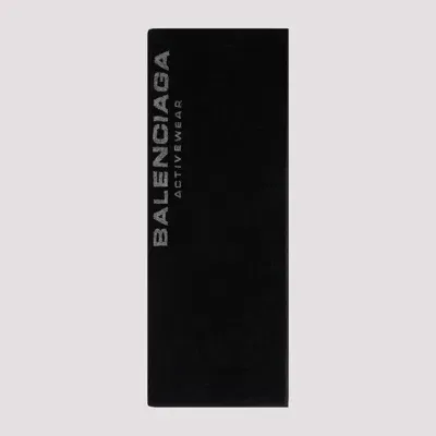 Balenciaga Gym Towel In Black Grey