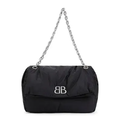 Balenciaga Black Monaco M Chain Bag