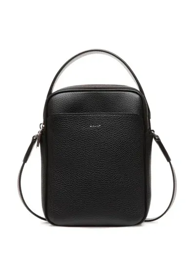 Bally Oeden Leather Messenger Bag In Black