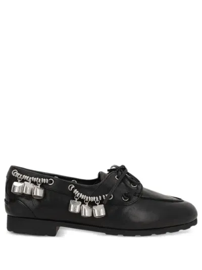 Bally Pendant Embellished Derby Shoes In Black