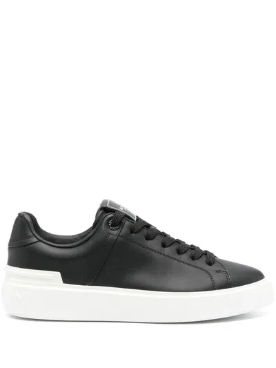 Balmain B-court Sneakers In Black