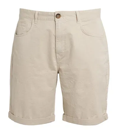 Barbour Stretch-cotton Shorts In Grey